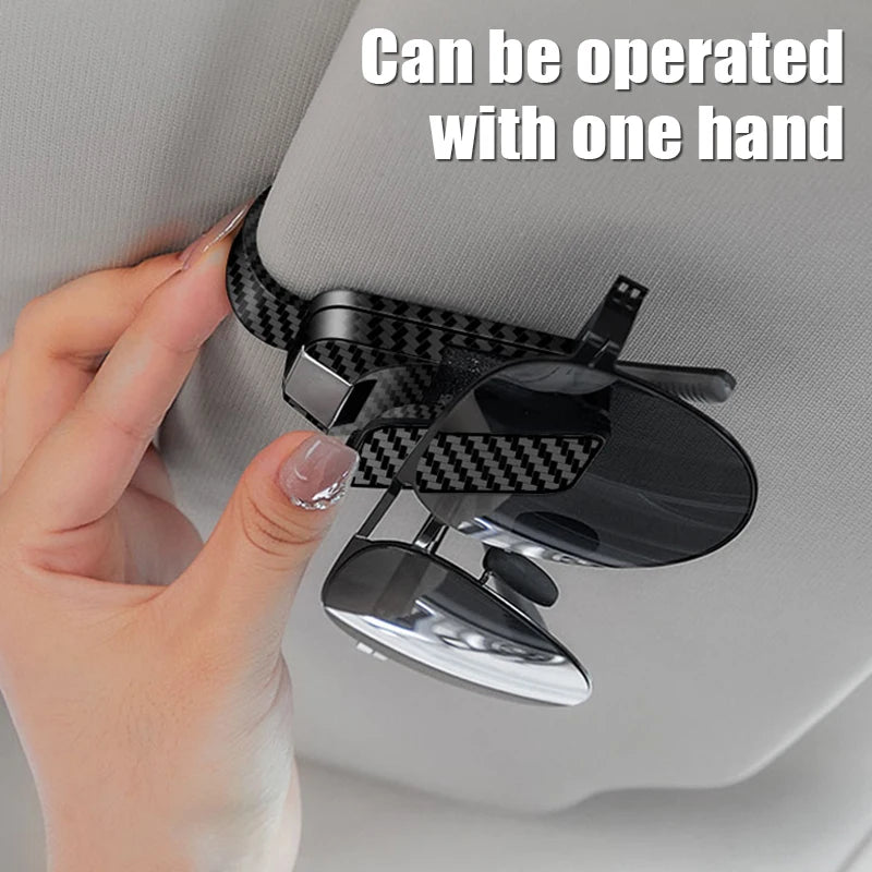 Universal Car Sun Visor Glasses Clip Carbon Fiber Portable Eyeglasses Sunglasses Storage Holder Car Interior Accessories