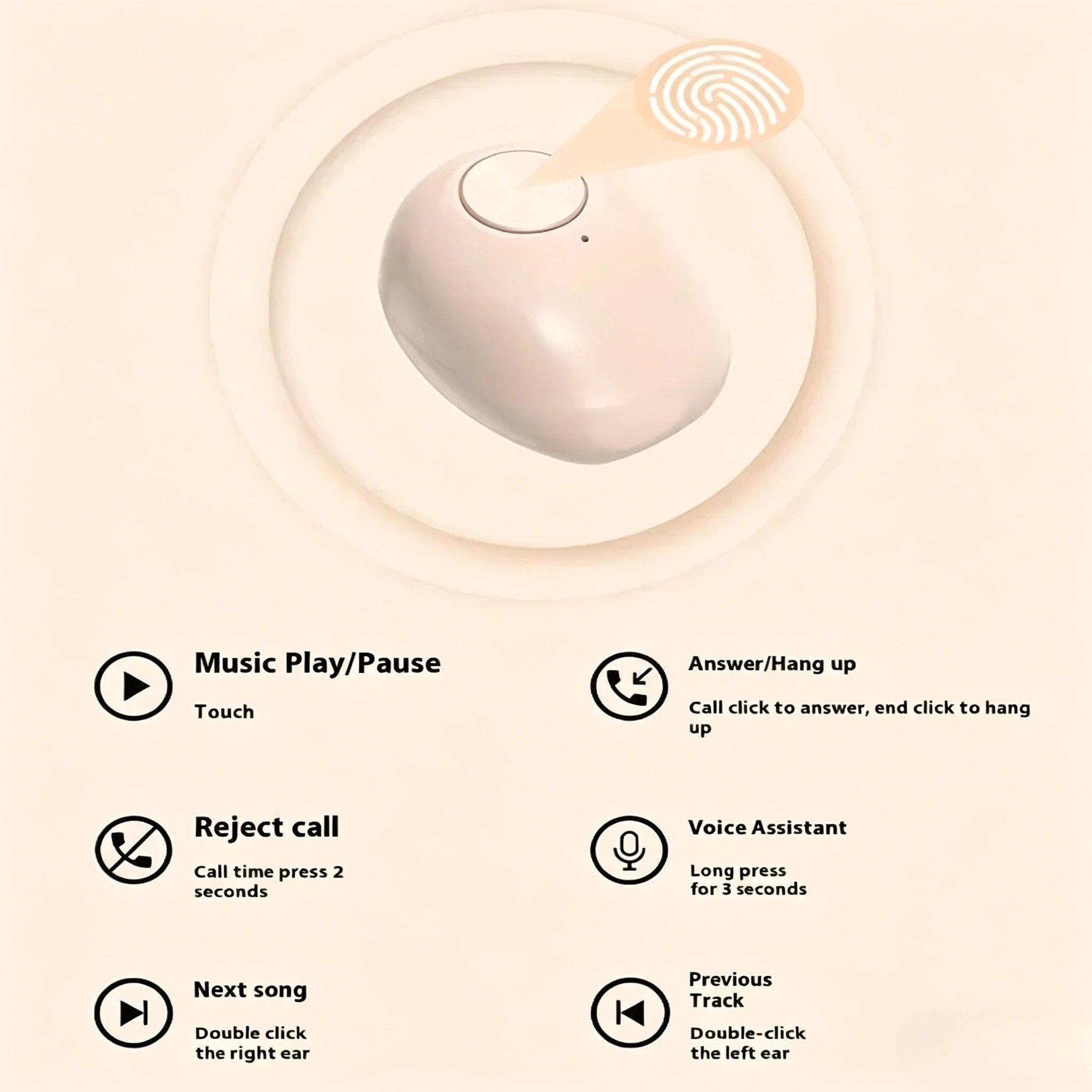 Mini Wireless Earphones Bluetooth 5.4 Headphones with Great Endurance Earbuds With Mic Lightweight for Sleepy Music Video