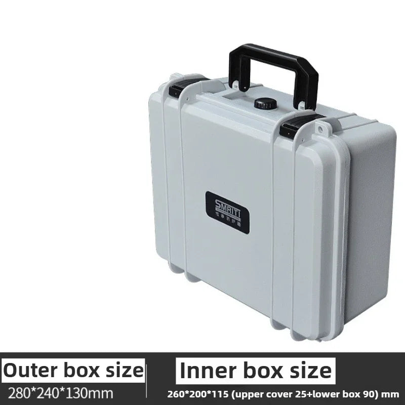 PP Thick Toolbox Organizer Storage Hardware Suitcase Empty Mechanical Workshop Toolbox Store Hard Drive Tools Case Packaging