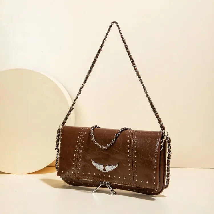 Commuter Crossbody Diaper Bag Women's Luxury Leather Tote Vintage Minimalist Designer Large Capacity Elegant Durable