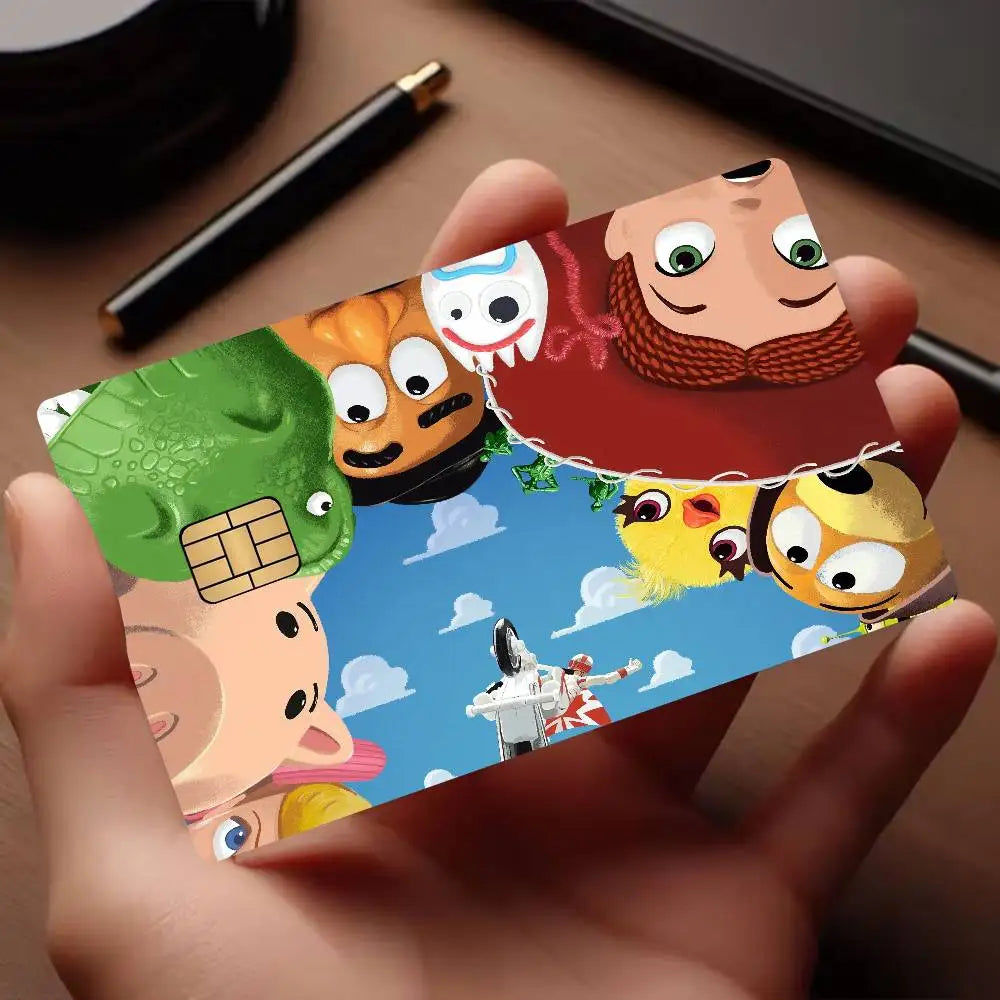 Cartoons Animations T-Toy Story 2024 Anime Cartoon Skin Stickers Film Tape Case For Big Credit Debit Card Front Side
