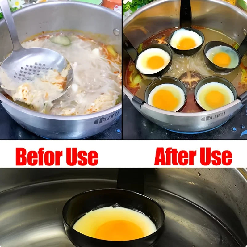 Stainless Steel Non-Stick Egg Boiling Mold - High Temperature Resistant, with Handle, Used for Making Perfect Eggs, Kitchen Cooking