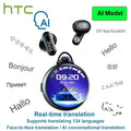 HTC NE71 Translation Earbuds Bluetooth Earbuds DIY Watch Face Smart LED Screen HiFi Sound Quality Noise Cancellation Technology