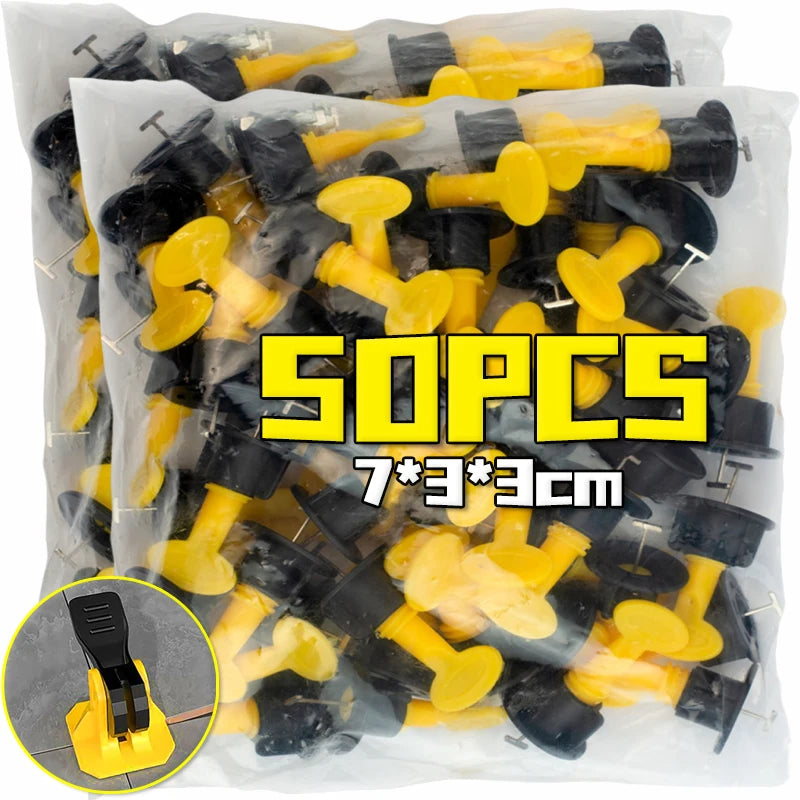 10/50pcs Floor Tile Leveling Spacers Clips Ceramic Leveler Adjuster for Tile Laying Fixing Flat Ceramic Wall Construction Tools