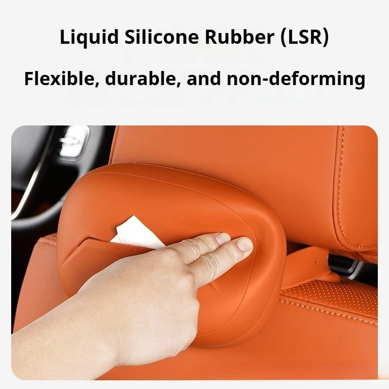 Car Tissue Box for BYD Ti7 Formula Leopard Titanium 7 Silicone Drawstring Bag for Seat Backrest Hanging Car Interior Decoration