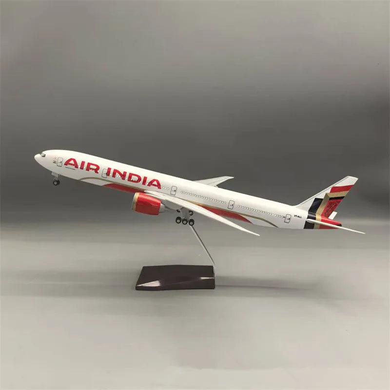 1:157 Scale 47cm Air India 777 Plane Model Resin Diecast Airplanes With Landing Gear Collection Display Decoration Gifts