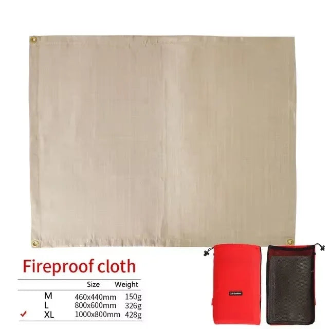 New Outdoor Camping Fireproof Cloth Picnic Barbecue Insulation Mat Flame Retardant High Temperature Fire Blanket Fiberglass Mat