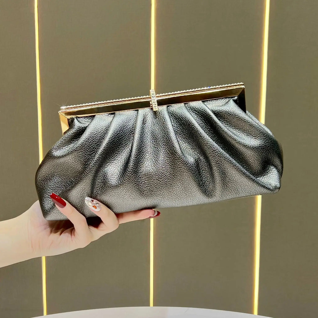 New clutch Celebrity diamond-encrusted dinner  Fashion versatile messenger  Women's bag Elegant women's handbag