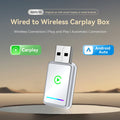 2026 Wireless CarPlay Box, suitable for Android Auto and iOS | High speed 5GHz WiFi, low latency, plug and play universal car adapter, supports wireless connection, OTA online updates, compatible with most cars, USB power sup