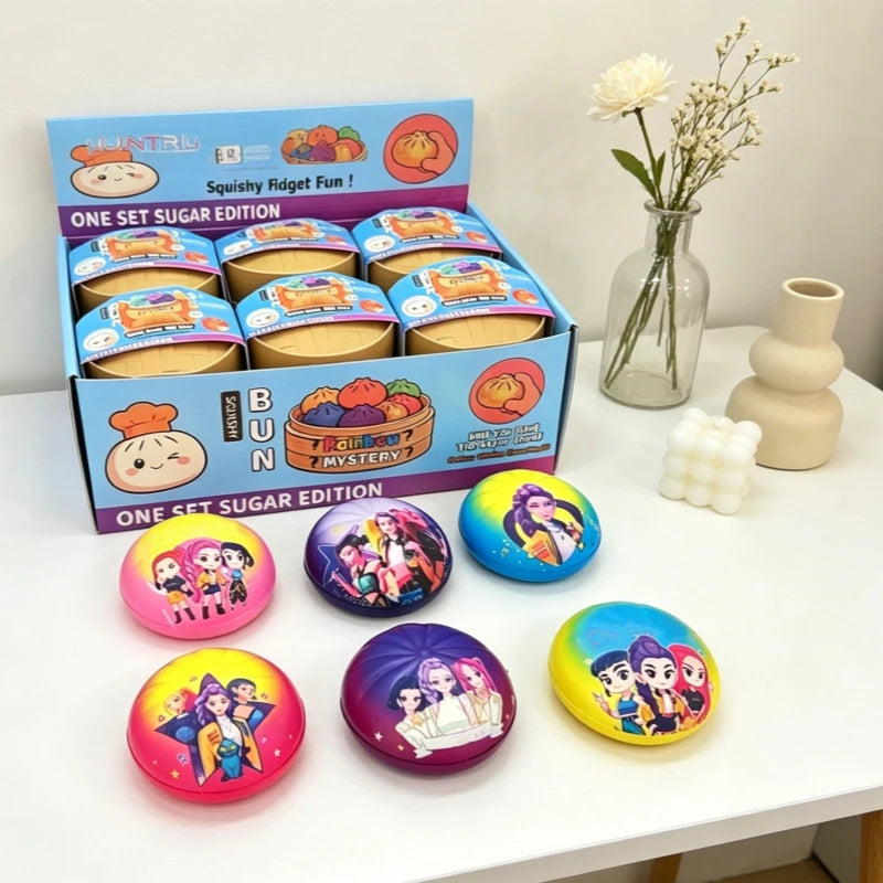 Kpop Squishy Dumpling Rumi Decompression Dumpling Hot Cartoon Movie Squeeze Fidget Ornaments Anti Stress Desk Accessories