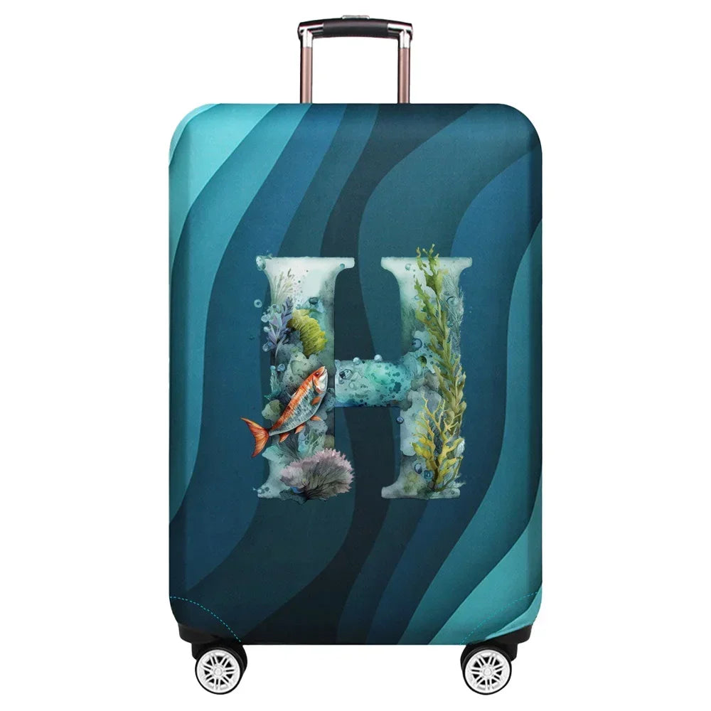 Elastic Fish Letter Series Luggage Protective Cover Suitable for 18-32 Inch Bag Suitcase Covers Trolley Cover Travel Accessories