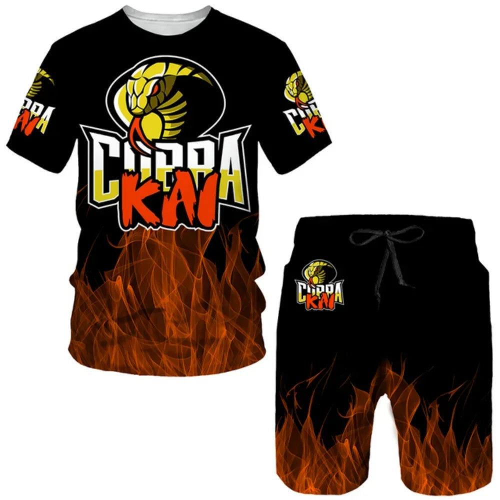 Cobra Kai Fun Unisex Tshirt 3D print T-shirt Set Summer Men Women Short Sleeve Top Oversized Harajuku Hip Hop Style Cosplay Tee