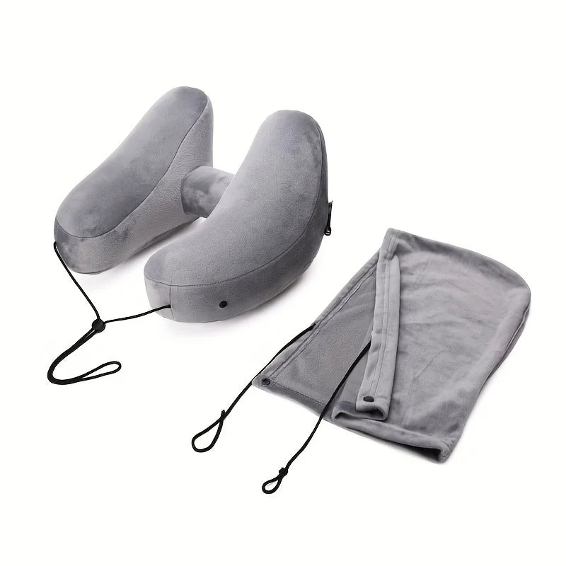 Travel Inflatable U-Shaped Pillow H-Shaped Pillow Long-Distance Car High-Speed Railroad Sleep Neck Pillow Nap Pillow