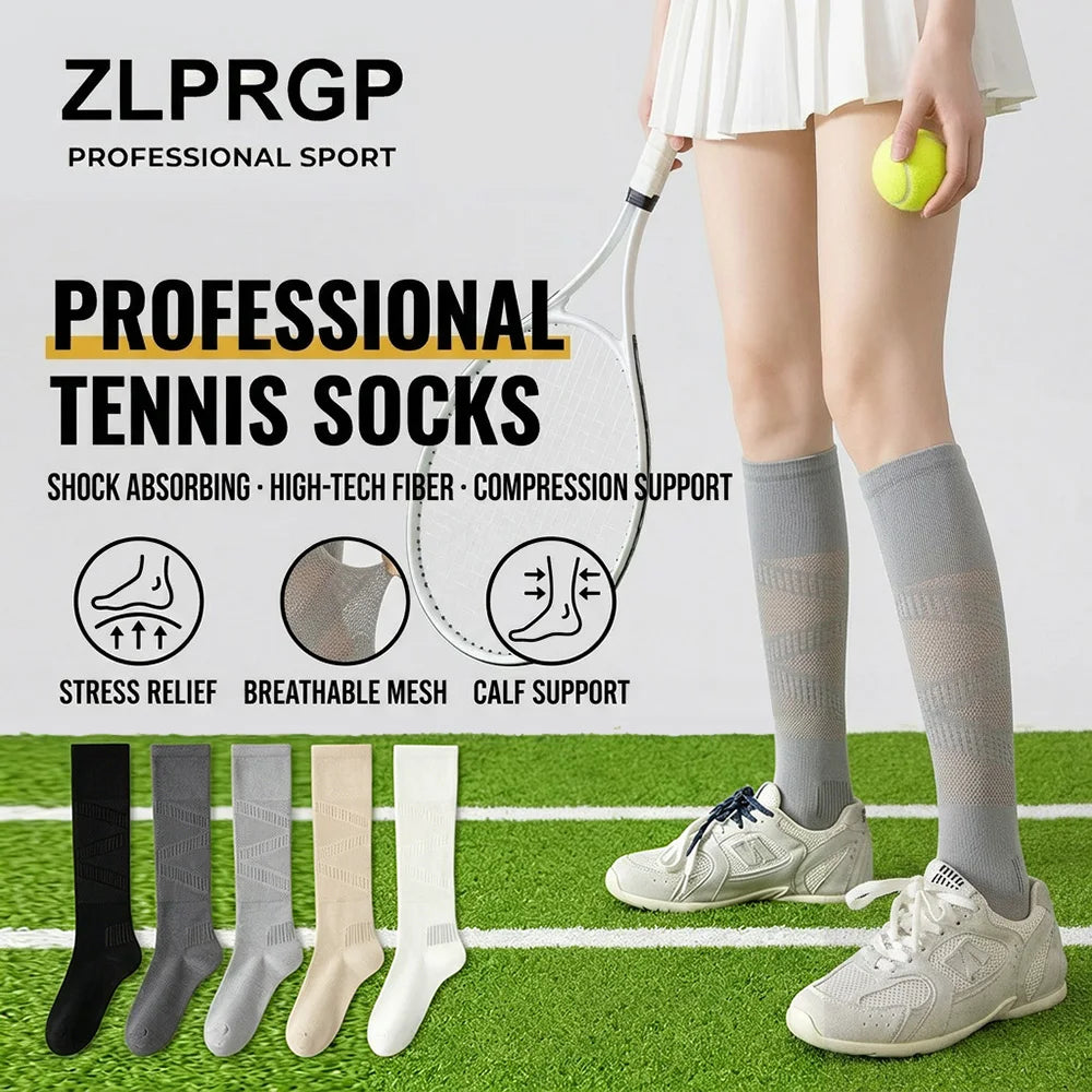 1/3 Pairs Women Summer Thin Mesh Knee High Compression Socks Anti-Odor Athletic Socks Tennis Running Yoga Sports Socks Stockings