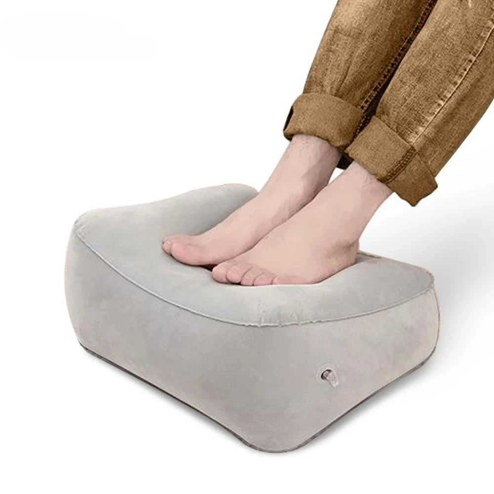 Inflatable Soft Footrest Pillow PVC Inflatable Foot Rest Pillow Cushion Air Travel Office Home Leg Up Relaxing Feet Almohada