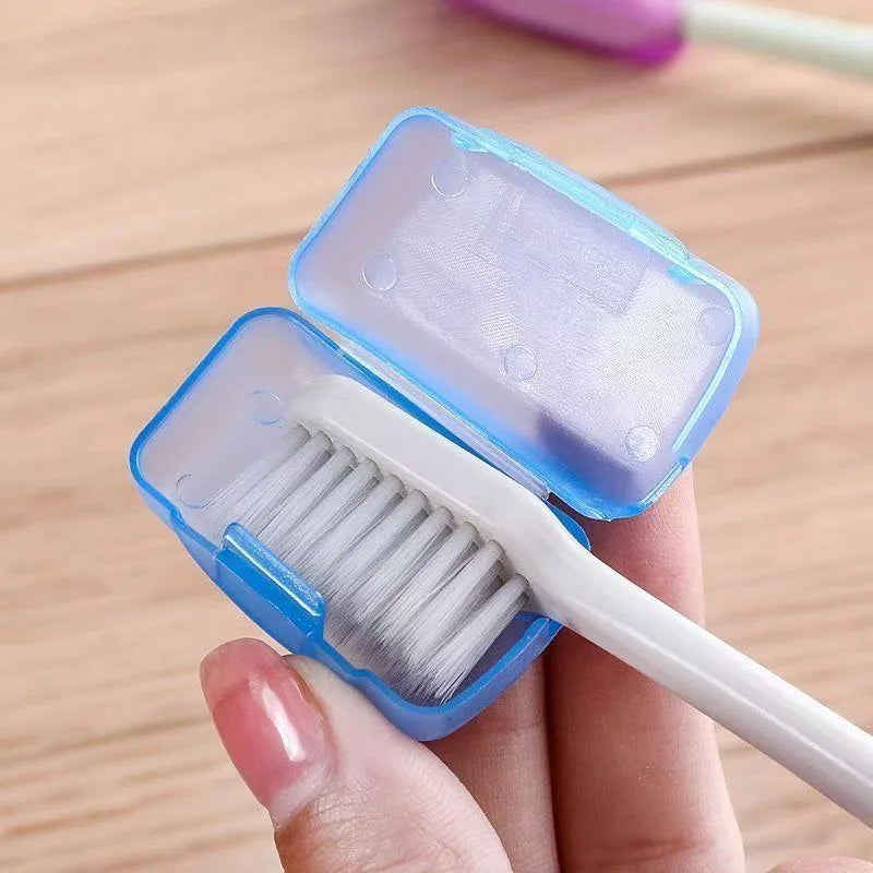 5PCS Random Color Travel Toothbrush Head Cover Toothbrush Head Protector Portable Outdoor Travel Toothbrush Protective Case