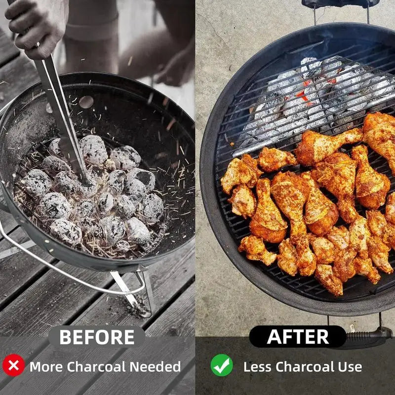Charcoal Grill Basket Grill Holder For Outdoor Barbecue Mesh Design Charcoal Basket Rack For Barbecuing Picnic Camping Outdoor