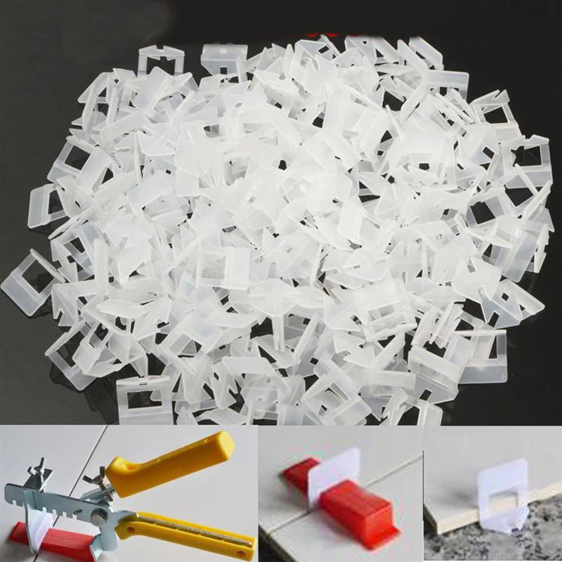 100PCS 1mm Tile Leveling System Clips PE Material Spacers for Ceramic Wall Tile Leveling Construction Tools
