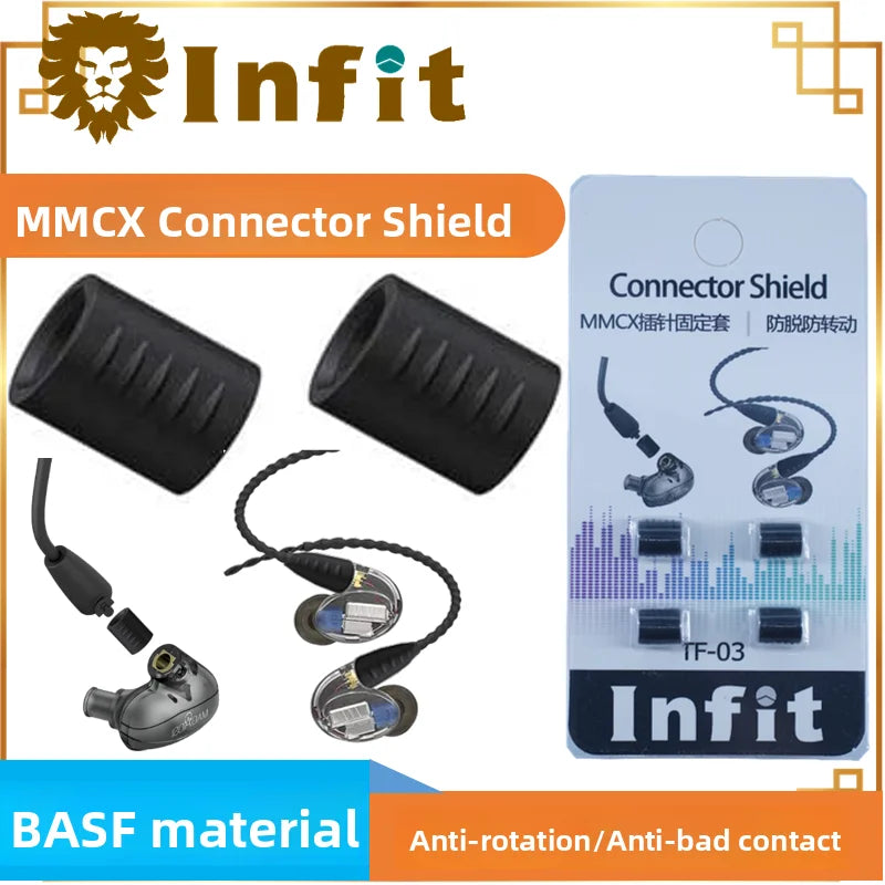 Infit MMCX A2IE40 Pin Fixed Sleeve Anti-rotation Loose Contact Prevention Silicone Soft  for   Headsets