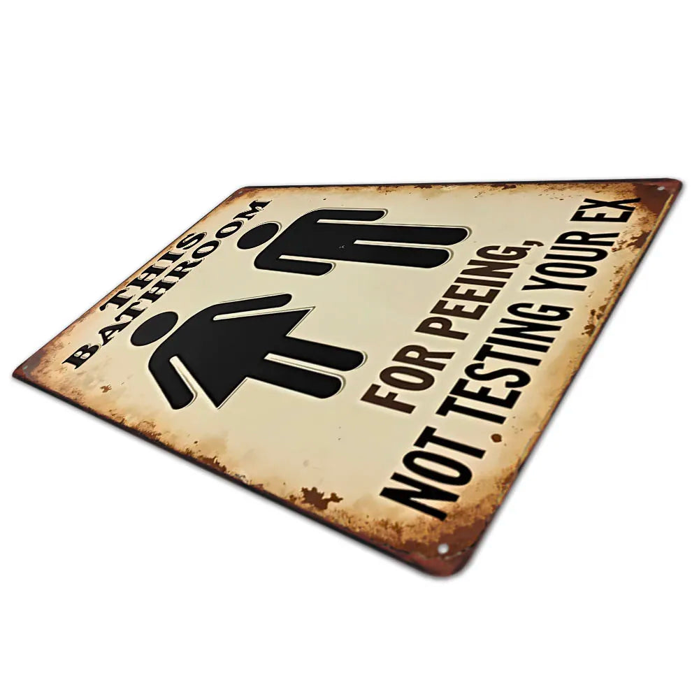 Retro Metal Tin Bathroom Signs Wall Decor for Home Restroom Vintage Toilet Humor Art Unique Gift Ideas