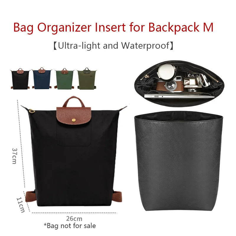 Bag Organizer Insert For Longchamp Backpack Waterproof Bag Insert Storage Lightweight Bag Support Dupont Paper Bag Accessories