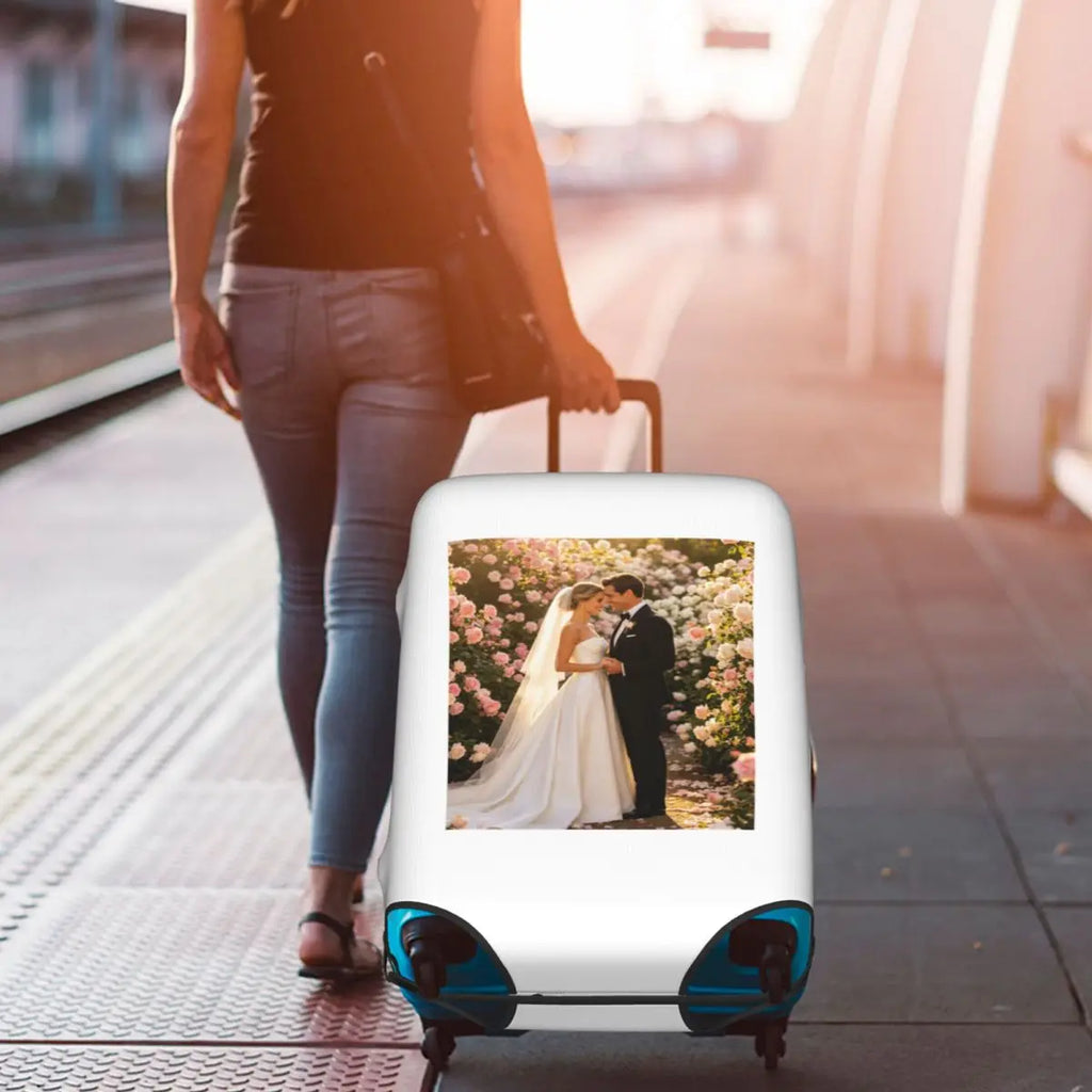 Custom Customize Logo Luggage Cover Elastic Your Design Here Travel Suitcase Protective Covers Suit For 18-32 inch