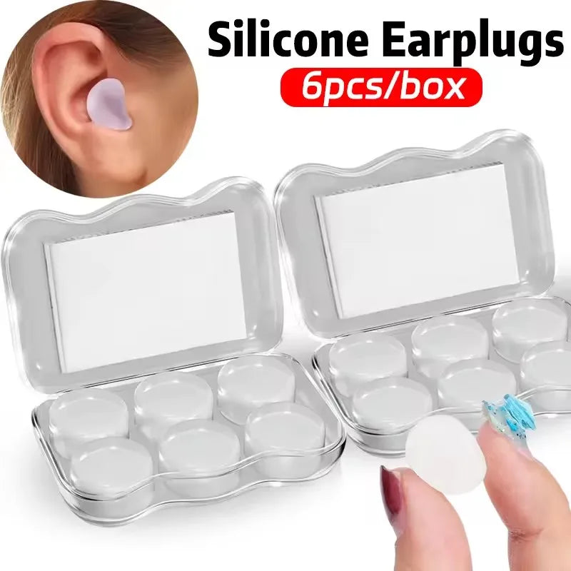 Transparent Soft Silicone Gel Earplugs Silent Noise Cancelling Sleeping Ear Plug Waterproof Swimming Ear Protection Earplug