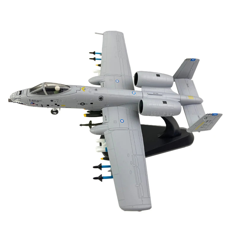 1:100 Scale US A-10 A10 Thunderbolt II Attack Plane Fighter Diecast Metal Airplane Aircraft Model