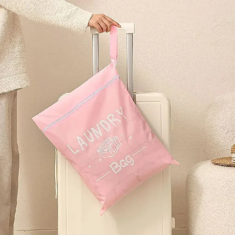 Waterproof Travel Laundry Bag with Wet and Dry Separation Storage Bag with Zipper and Hanging Rope Portable Storage Bag