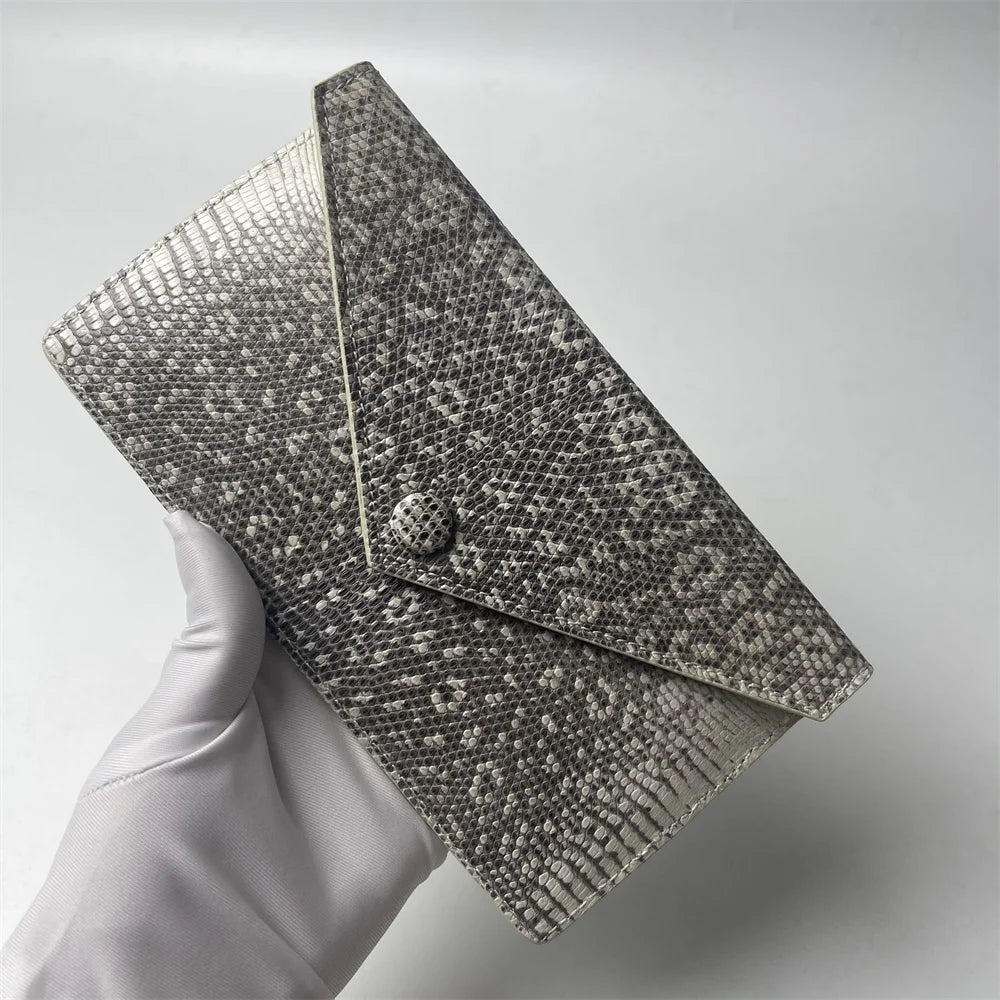 2026 Luxury Designer Women's Genuine Lizard Leather Handbag Authentic Lizard Leather Women's Wallet Fashion Card Bag