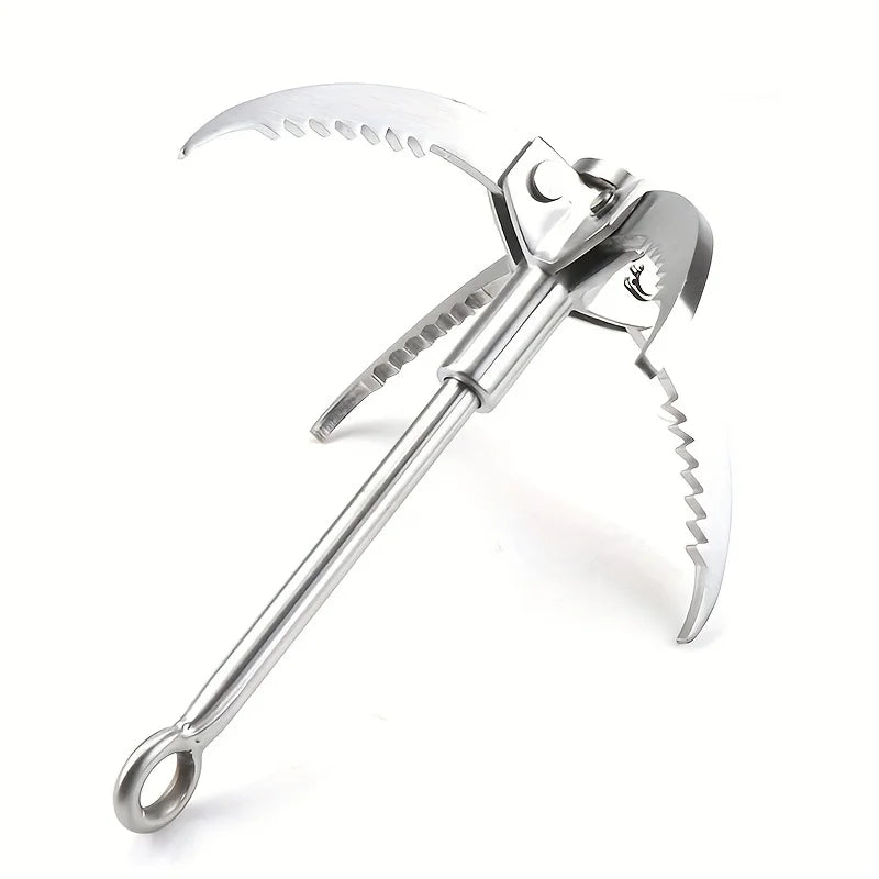 Grappling Hook Folding Claw Multifunctional Stainless Steel Hook for Outdoor Survival   Three paws/  Four paws