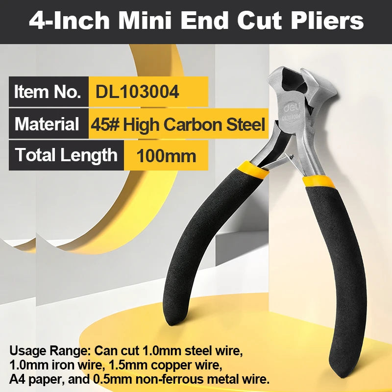 Mini Jewelry Pliers Set - High Carbon Steel Needle Nose & Flat Nose Pliers ,DIY Craft Tool for Beading, Wire Wrapping & Repair