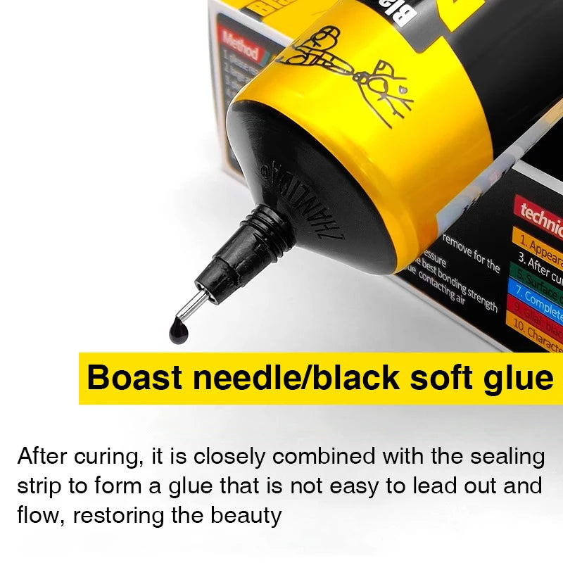 15/50/80ML Zhanlida T Black Super Glue Cell Phone Repair Adhesive Soft Glue For Mobile Phone Laptop Tablet Display Screen