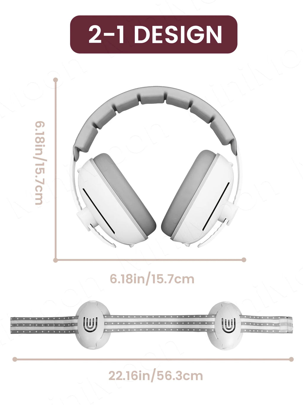 Comfortable Baby Earmuffs for 0-36 Months, Noise Reduction for Travel, Sleep & Events, Adjustable & Lightweight