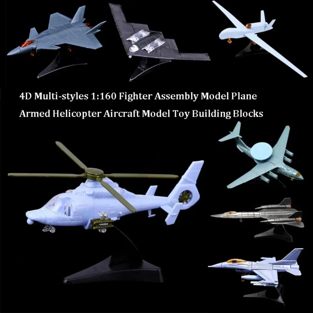 High Quality 4D 1:160 1:144 Fighter Assembly Model Multi-styles Plastic Aircraft Model Multi-Purpose Fighter