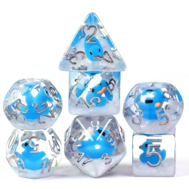 Cusdie Cute Animals DnD Dice Resin D4 D6 D8 D10 D% D12 D20 Polyhedral Dice Set for D&D Pathfinder Role Playing Table Board Games