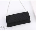 European and American ladies' elegant striped evening bag luxurious socialite gathering hand clutch fashionable single-shoulde