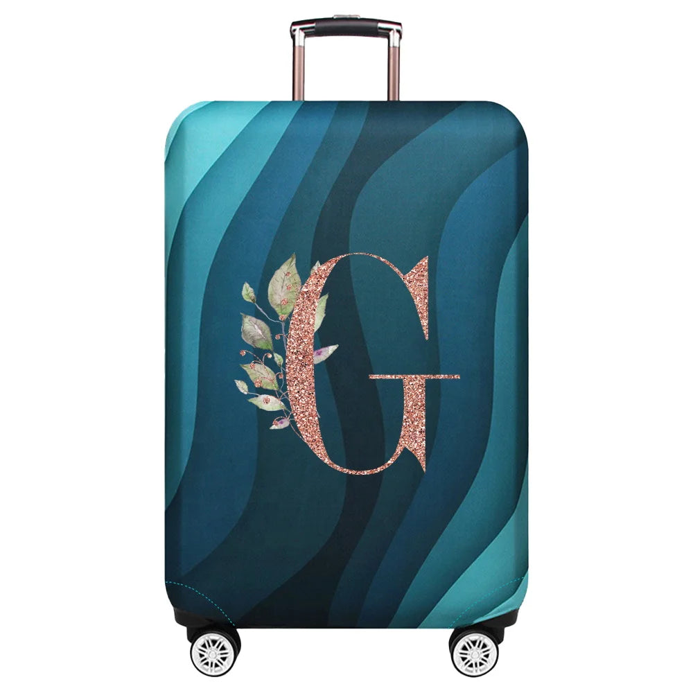 Luggage Covers 18-32inch Protector Travel Luggage Suitcase Protective Cover Stretch Dust Covers Print Rose Gold Letter Series
