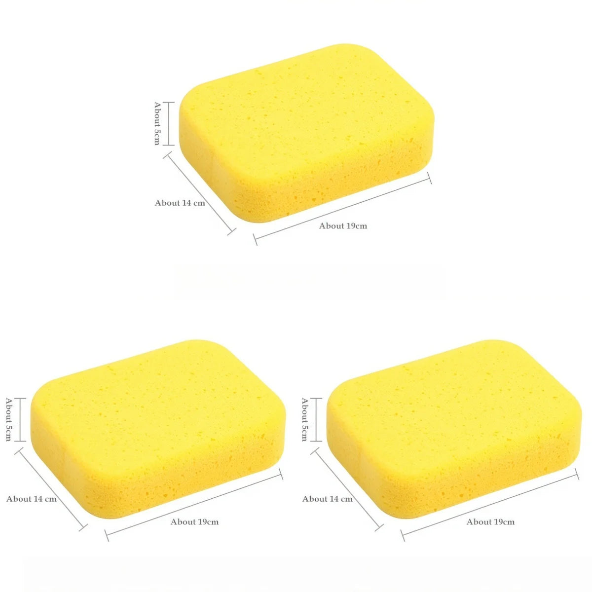 Large honeycomb structure car washing sponge high density foam suit for scratch free auto body cleaning task