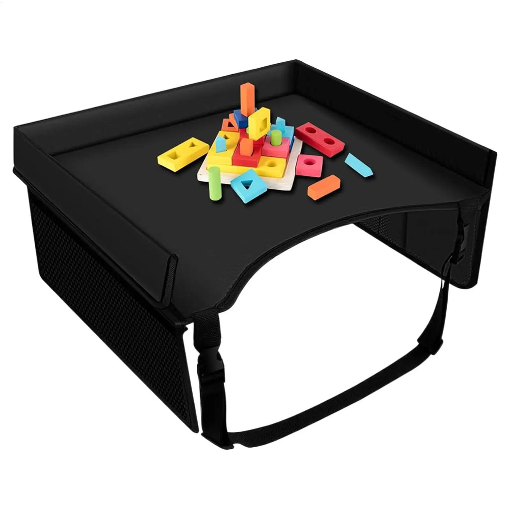 Baby Stroller Table Toy Desk Interior Car Seat Tray for Kids Draw Eating Storage Snacks Toys Cup Holder Kids Car Travel Tray