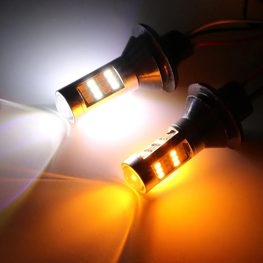 Car Turn Signal Light 2 In 1 DC 12V 1156 42 LEDs Daytime Running Lights Auto Lamps Car-styling 2Pcs/Set LED Car DRL