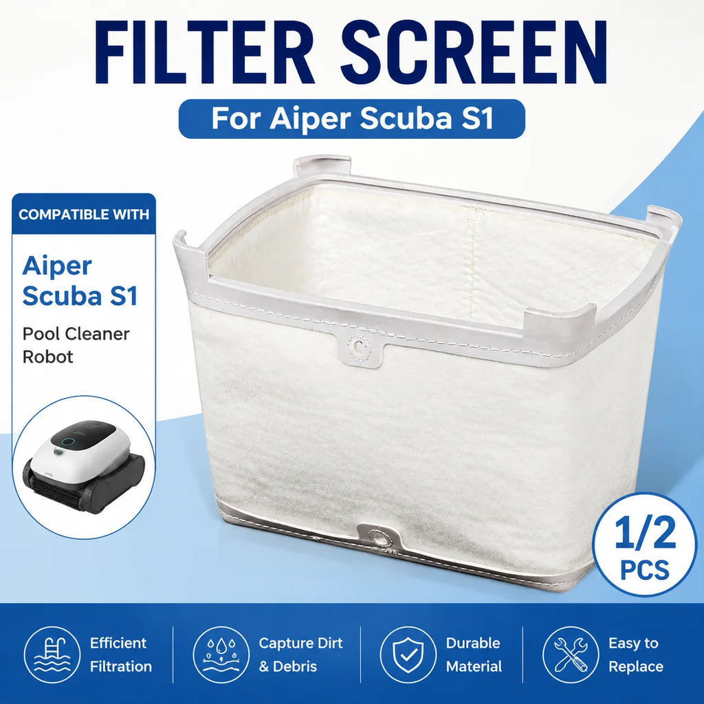 For Aiper Scuba S1 Pool Cleaner Robot Filter Accessories Ultra-Fine Weave Filter Screen Replacement Filter Basket Groove Fit