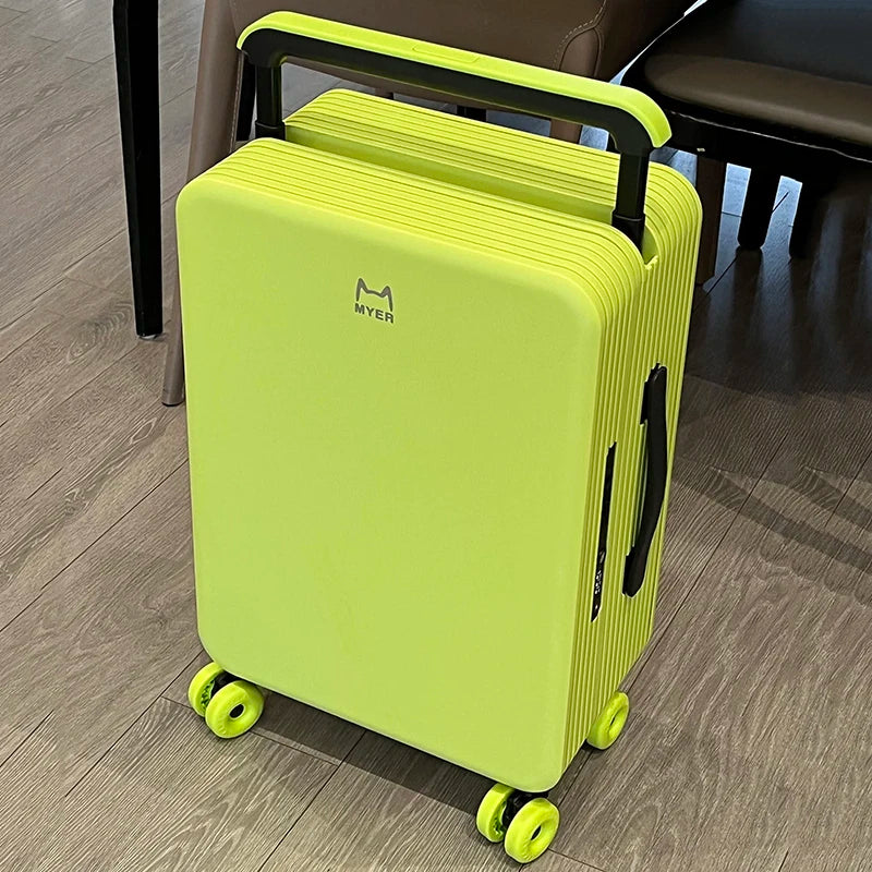 KLQDZMS 20"ABS + PC Suitcase Large-capacity Trolley Case Women Boarding Box Men's Password Box with Wheels Rolling Luggage