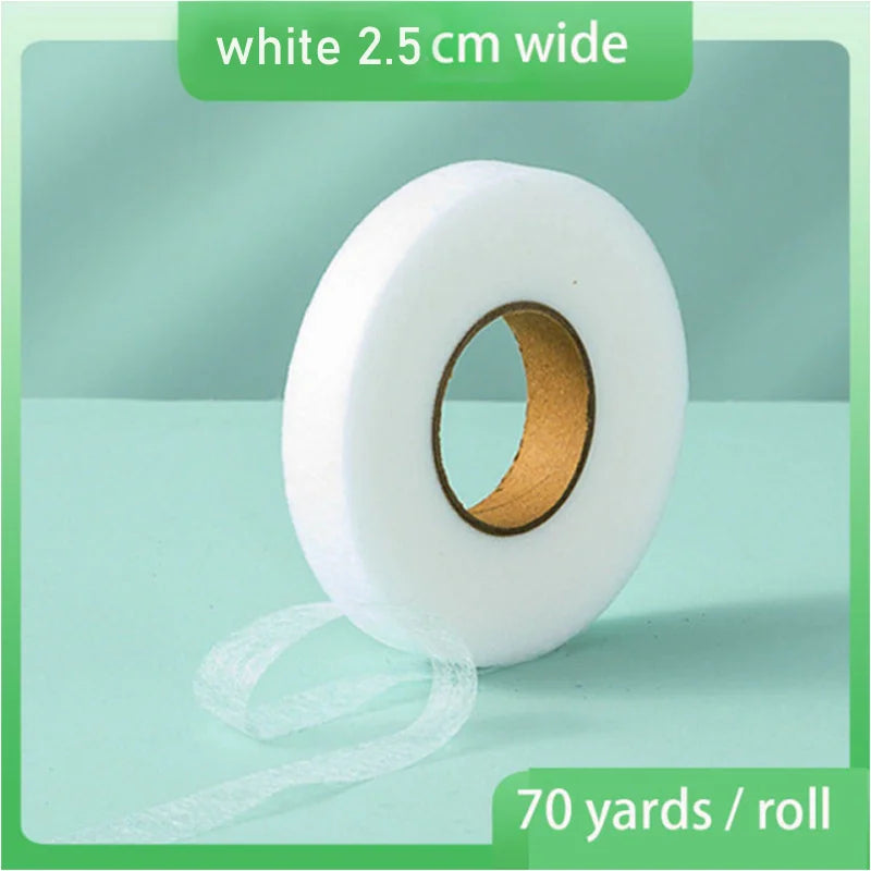 60Meters/Roll Double-sided Non-woven Interlining Adhesive Fabric Cloth Iron On Hem Tape Interlining Web DIY Sewing Crafts