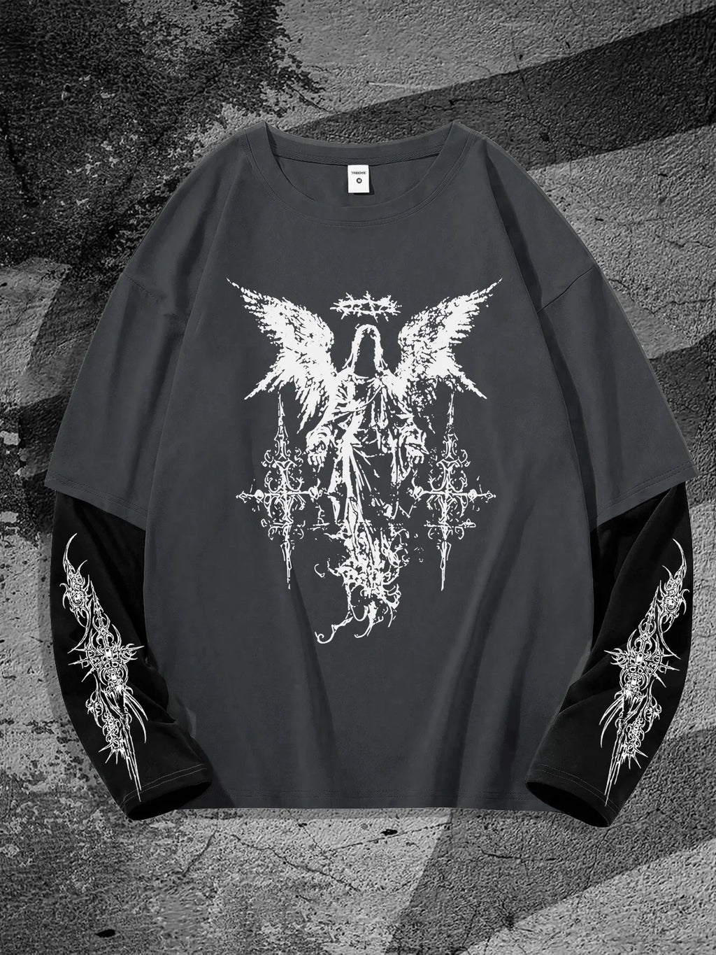 New men's long-sleeved T-shirt for Spring and Autumn 2025 casual roller skating 3D printed street men's wear
