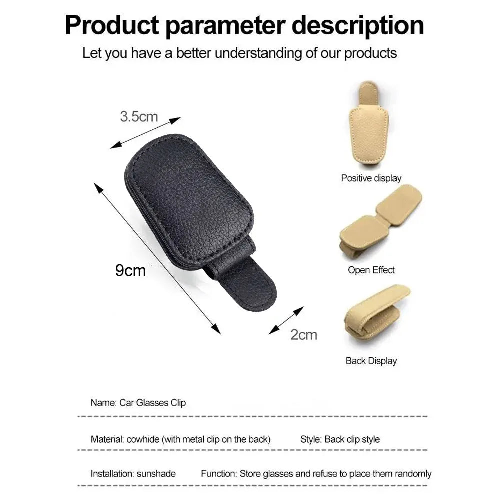 Car Leather Glasses Clip,Sun Visor Storage Holder,car accessories,for Volkswagen Jetta Golf Passat Polo Tiguan Arteon CC