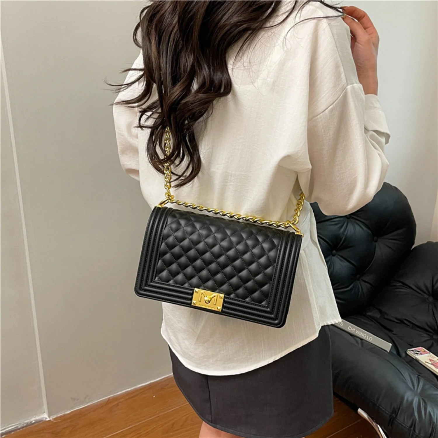 Y2K Style Women's Chain Shoulder Bag 2026 Decorative Crossbody Street Casual Simple Handbag Fashion Accessory