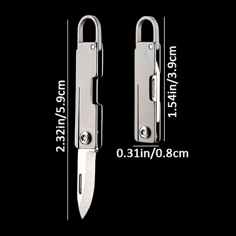 EDC Titanium Mini Folding Knife Pocket Knive Thin Pocket Knife Pocket Knife For Women Fruit Knives Outdoor Tools