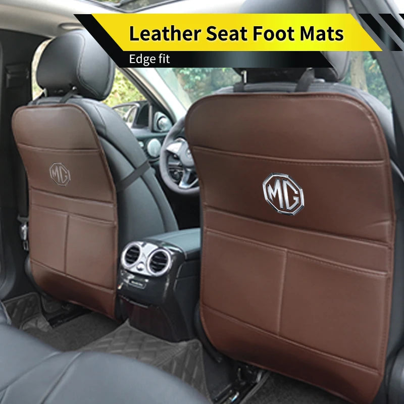 Car Seat Anti-Kick Pad Seatback Storage Bag Accessories For Morris Garages MG 6 3 5 7 TF ZR ZS HS GS GT Hector RX5 RX8 350 550