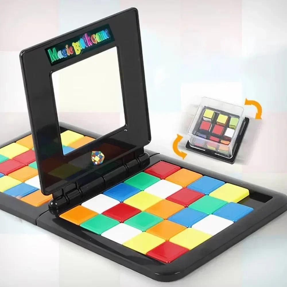 Kids Color Battle Game Parent Child Square Race Puzzle Educational Learning for Boys Girls Fun Anti Stress Desktop Game Gift